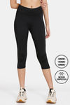 Zelocity Quick Dry 3/4Th Gym Leggings - Jet Black — thumbnail 1